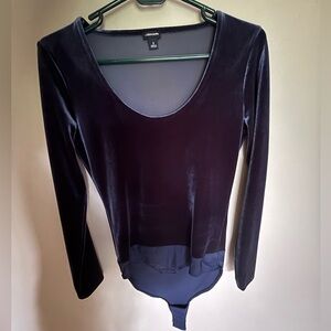 ✨ J.Crew Blue Velvet Bodysuit - Size Small ✨